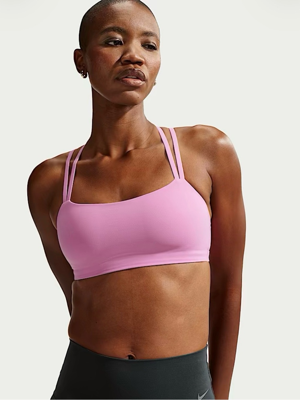 Nike Zenvy Women’s Medium Strappy Light-Support Padded Sports Bra Light Magenta